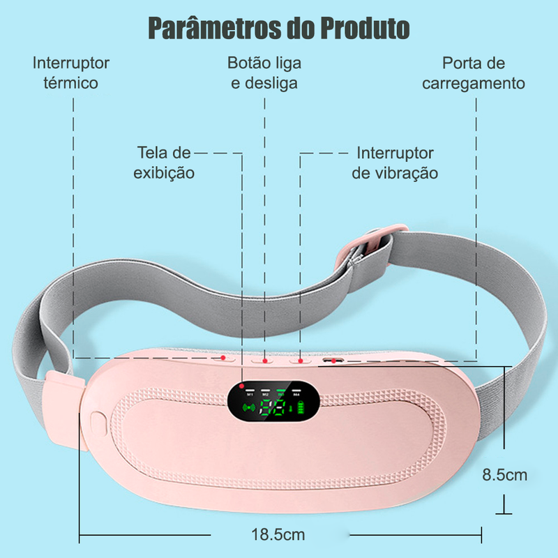 FemmeCalm - Massageador Térmico para Cólica Menstrual