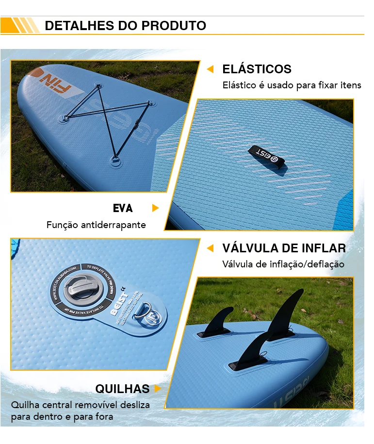 Prancha Inflável de Stand Up Paddle 10'6" 320CM Azul Royal