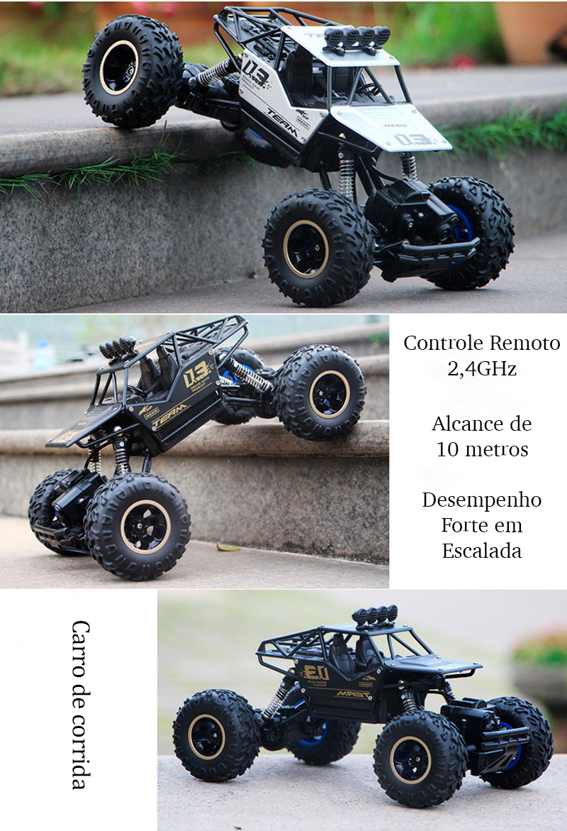 Carro de Controle Remoto Off-Road 1:12 / 1:16 4WD