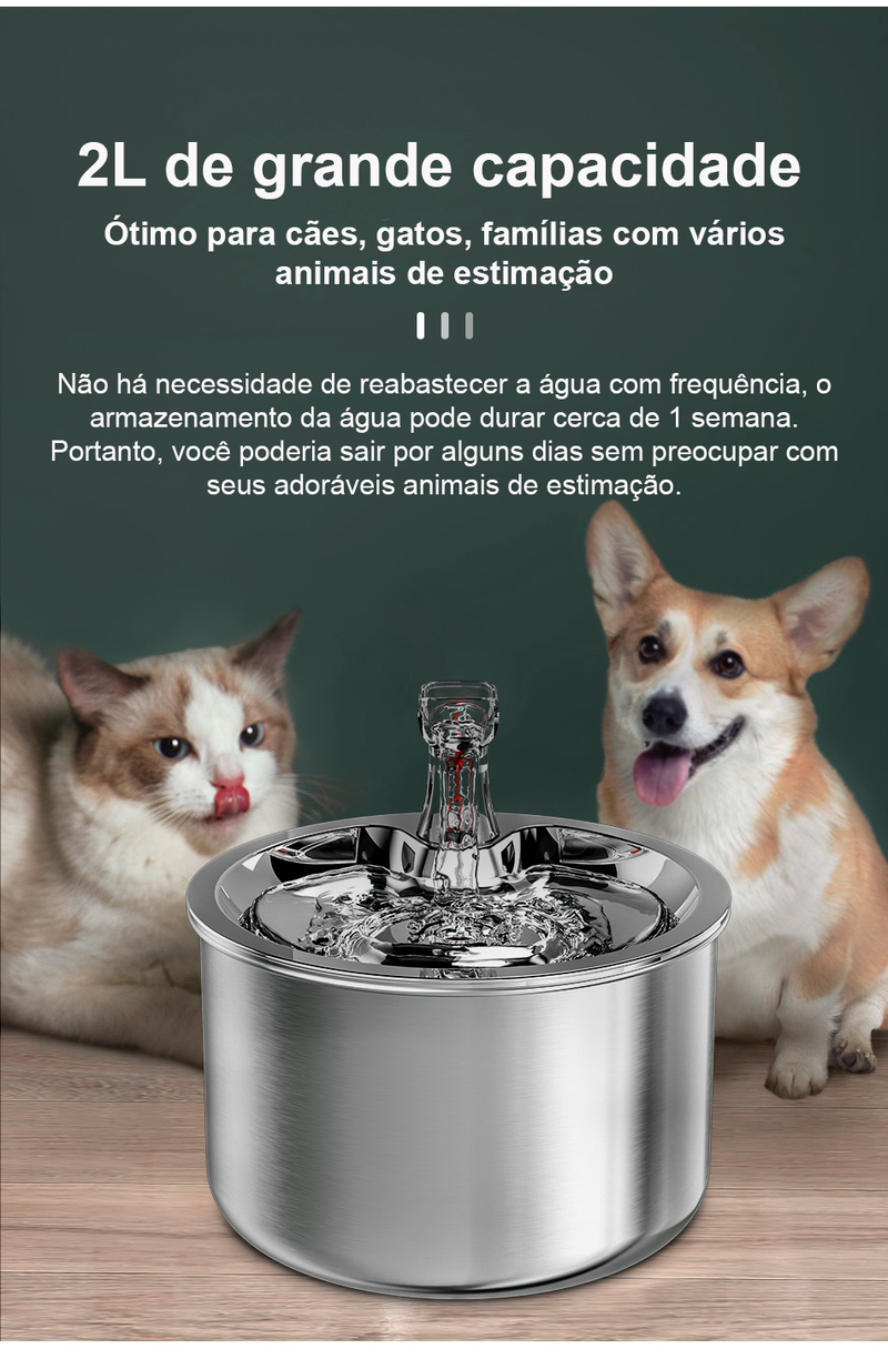 ROJECO - Fonte de Agua Automatica para Pets