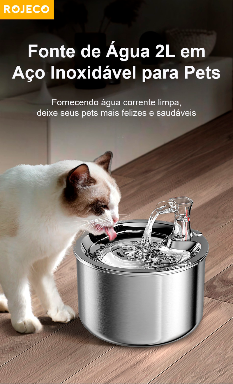 ROJECO - Fonte de Agua Automatica para Pets