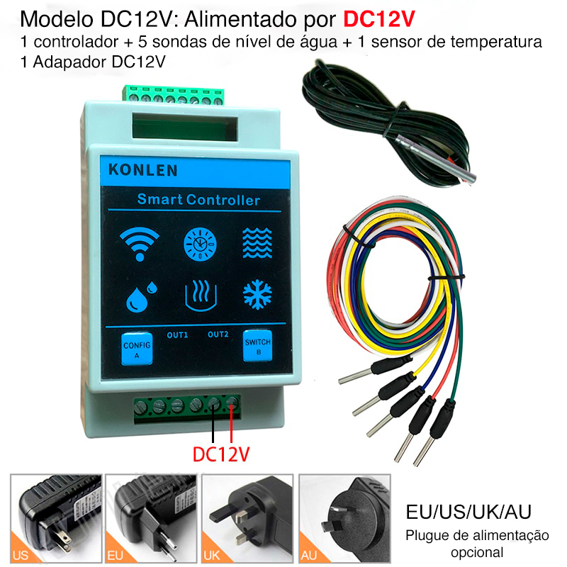 Kit 1 Rele De Nível Superior Enchimento 220v + 3 Eletrodos