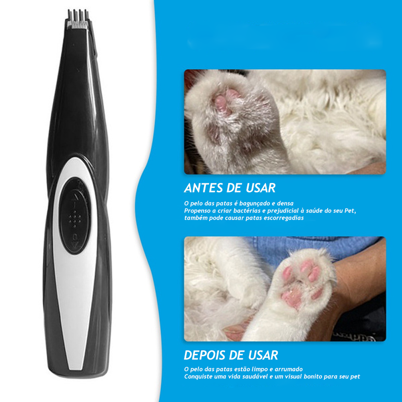 Kit Máquina de Tosa Profissional para cães e gatos recarregável