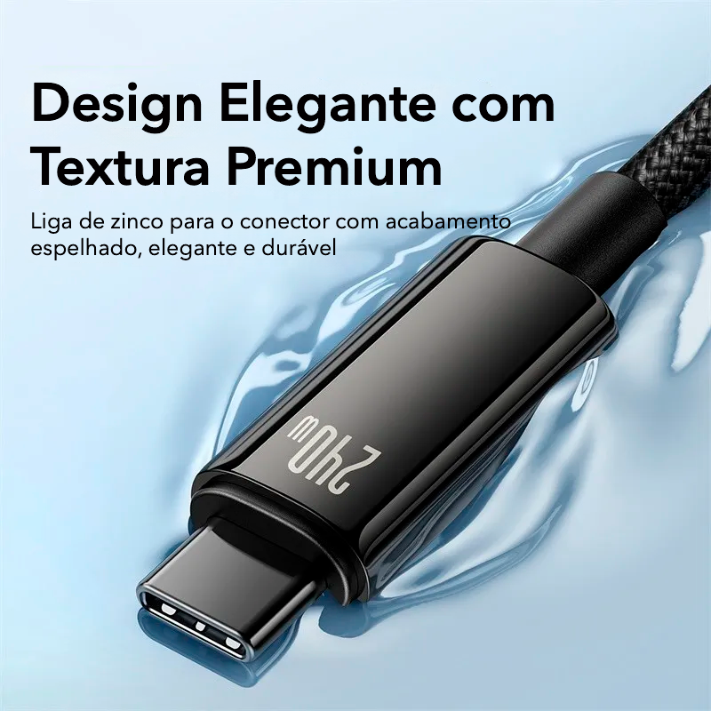 Baseus - Cabo USB-C  240W PD3.1 SuperCharge para iPhone 15,  Realme, Samsung S23